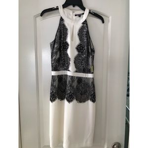 Beautiful white/black laced cocktail dress